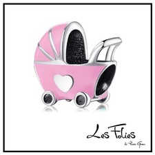 Charm Poussette Bébé Rose