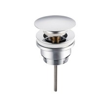 Cache bouchon d'évier chromé