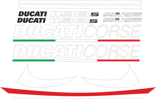 Ducati 1198s réplique decals - réplique,