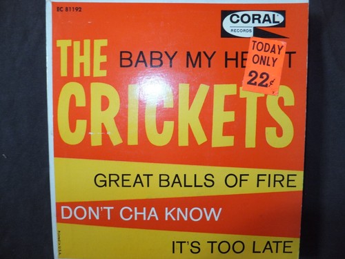 Vinyl tours the crickets - tours, /