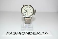 Oozoo Authentic Aged Gray Leather SS Oversized $270 Watch