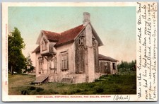 1906 Fort Dalles Historical Building The Dalles Oregon ANTIQUE Postcard 5415