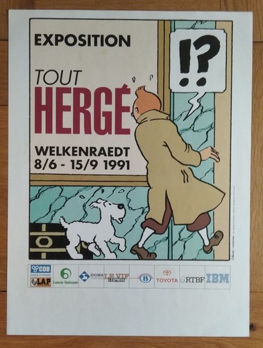 Affiche tintin exposition - affiche,