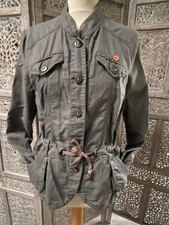 Veste saharienne S/M coton lin