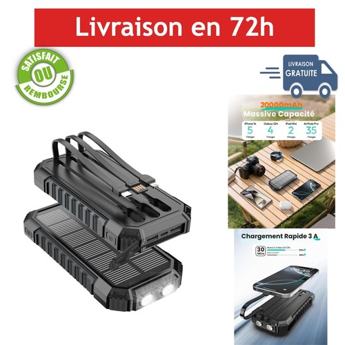Batterie externe solaire - batterie,