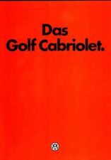 VW Golf 1 convertible brochure, 1.1984 with colors and upholstery