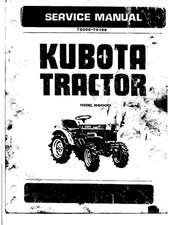 Kubota B6000 1973-1977 Service Manual