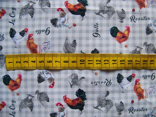 Coupon tissu poules - de,