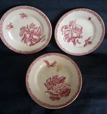 3 Assiettes anciennes Hte Boulanger & Cie CHOISY le ROI en terre de Fer XIXème