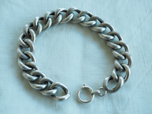 Bracelet ancien argent massif - bracelet,
