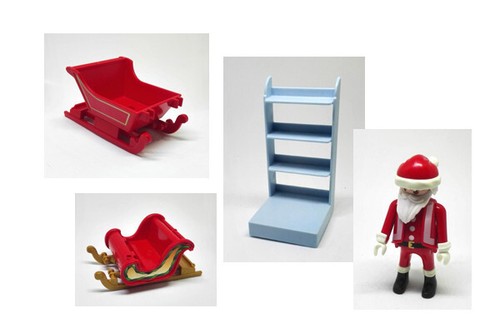 Playmobil traineau rouge père