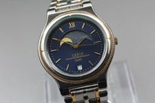 Vintage [N MINT] SEIKO ALBA Watch CARIB V338-6B30 Moon Phase Unisex Watch JAPAN