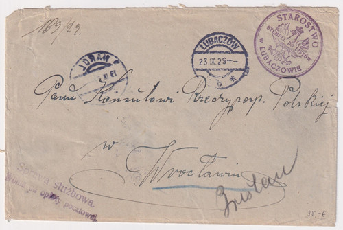 Pologne lettre cachet - lettre, sans