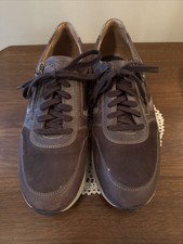 VELSPORT 3655 MEN'S SHOE 8.5 BROWN LEATHER SNEAKER BY MEPHISTO