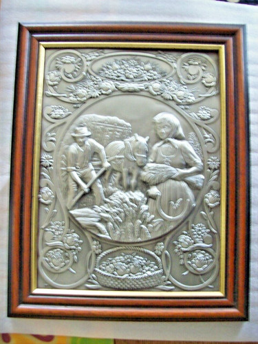 Cadre tableau etain scène - tableau,