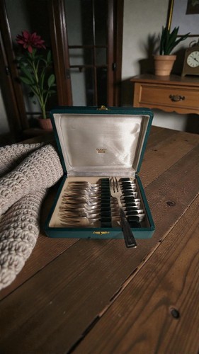 Set silver metal dessert - 12,