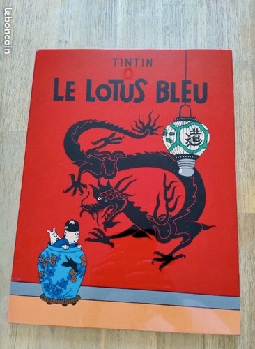 Cadre tintin lotus bleu - tintin,