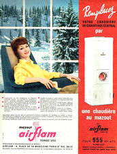 1962 Advertising 1222 Airflam Oil Boiler Central Heating