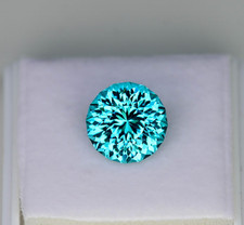 10 Ct Certified Natural Neon Blue Paraiba Tourmaline Loose  Round Cut Gemstone