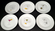 Ursula Dodge Martini Signature Housewares Inc Canape Appetizer Plates-Set of 6