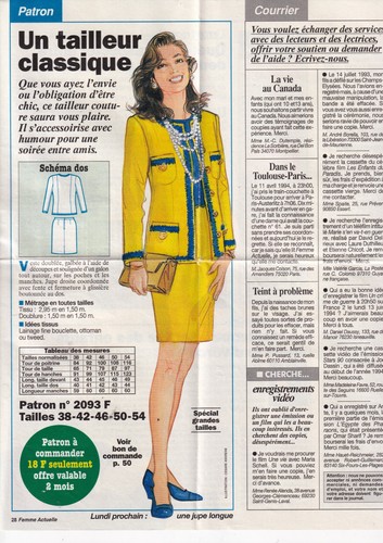 Patron femme actuelle 2093 - femme, n°2093