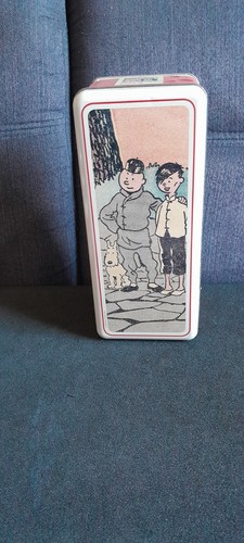 Boite tintin biscuit delacre - boite,