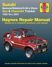 Suzuki Samurai 1986-95, Sidekick 1989-98, X-90 1996-98 & Vitara 1999-01, Geo