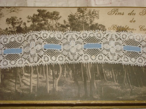 Ancienne dentelle passe ruban - dentelle,