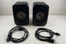 KEF LSX II Wireless HiFi Bookshelf Speakers (Pair) Carbon Black - Used - READ
