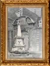 NOEL FEUERSTEIN (1904-1998) FONTAINE LEBON A BOURGES LE CHER VERS 1940 (48)