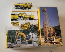 LOT DE 5 BOÎTES VIDES CATERPILLAR + LIEBHERR ENGIN TP NZG, CONRAD + PIÈCES DÉTAC