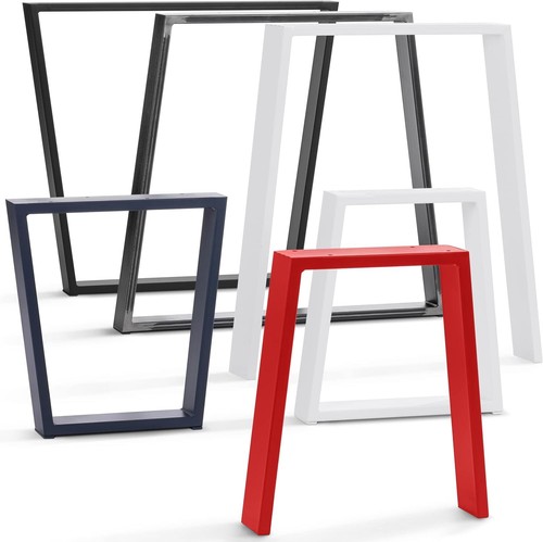 Pieds table bois trapeze - en,