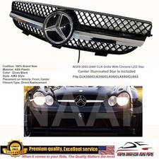 03-09 CLK Grille Black Grille W/Chrome Illuminated  Star CLK320 CLK55 CLK500 CLK