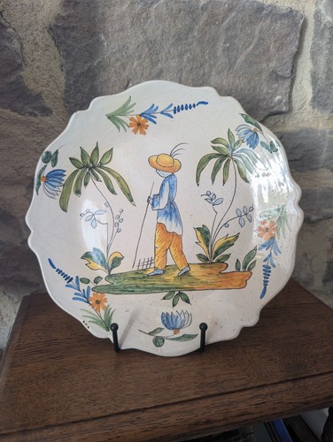 Assiette ancienne décor au - ancienne,,