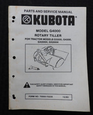 Manuel De Service Du Motoculteur KUBOTA G3200 G4200 G4200H G5200H G4000