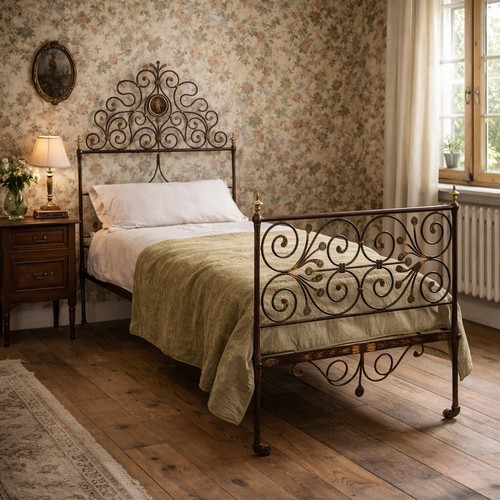 Lit simple ancien fer - simple,