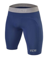 TCA Homme Pro Performance Collant de Compression Short pour Course - Bleu Foncé,