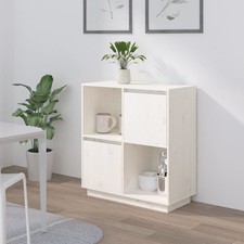 Buffet Blanc 74x35x80 cm Bois