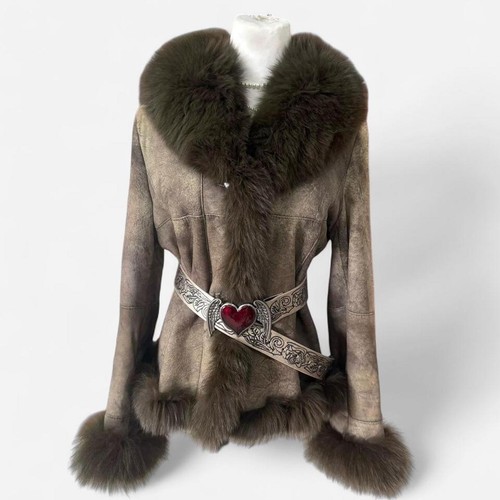 Veste peau mouton lapin - peau, de