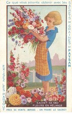 ADVERTISING CARD LE PEASANT "demand them everywhere seeds peasant" garden