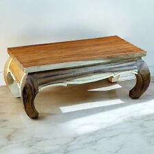 Bois Table Basse 100x50cm Bois Massif Salon Canapé Acacia Bois Véritable