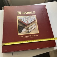 Scrabble Giant Deluxe Edition with Rotating Wooden Board 24” (2 Feet) Board