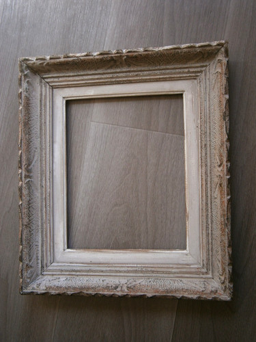 Cadre bois sculpté - cadre, gris