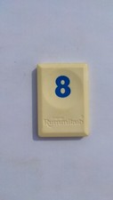 1996 Hasbro Rummikub Number 8 Eight Blue Coin Figure Tile The Numbers Branch #B40