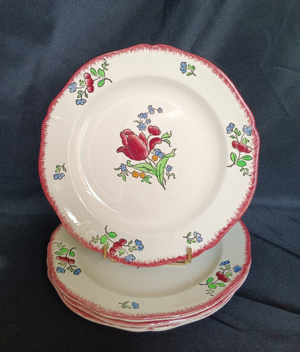 Assiettes plates faïence - 4,