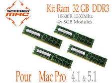  Mémoire 32 GB (4x 8GB) DDR3 ECC 1333Mhz Apple Mac Pro 2009 2010 2012 4.1 5.1
