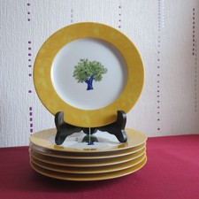 6 Guy Degrenne ouliveiro Limoges Porcelain Dessert Plates Ø 20cm