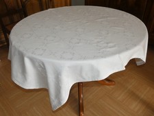 LINGE ANCIEN Nappe DAMASSEE