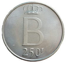 BELGIQUE 250 Francs jubilé d’argent du roi Baudouin légende française 1976 Argt