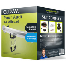 Attelage pour Audi A4 Allroad 16- Amovible G.D.W. + Faisceau u. 7 broches TOP